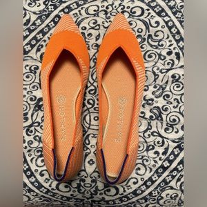 Rothy’s Orange Sherbet Point flat
